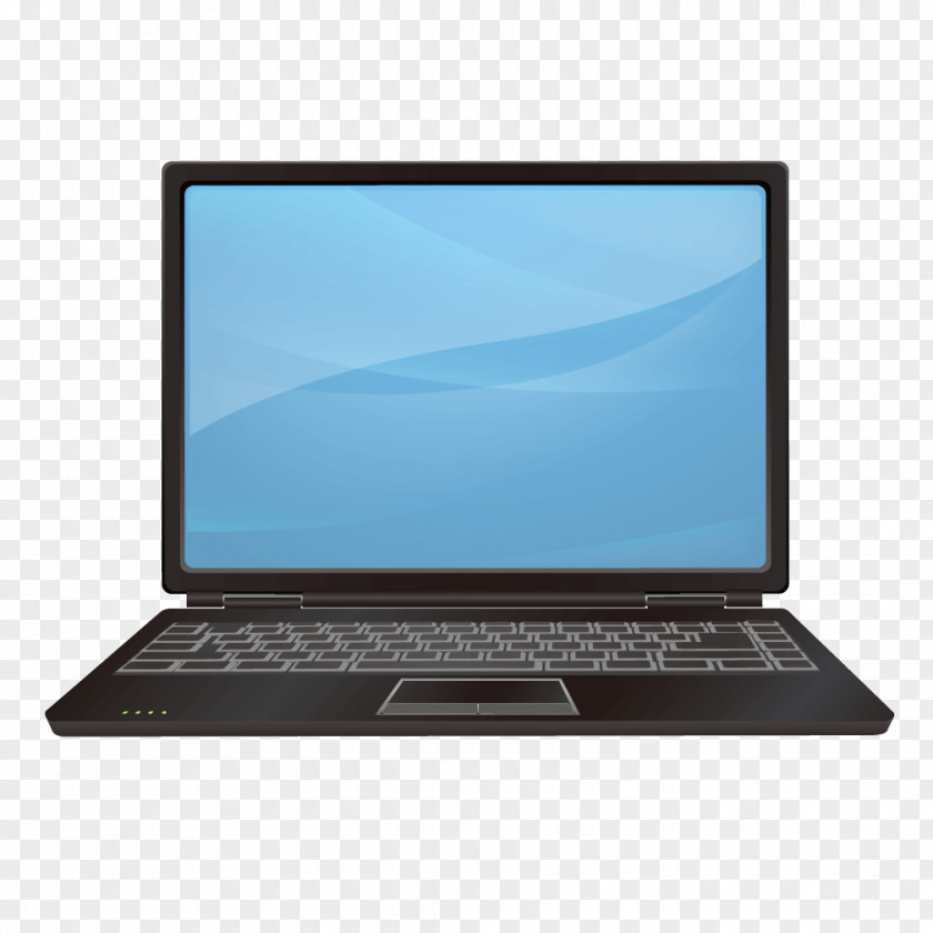 Black Laptop Netbook Computer File PNG