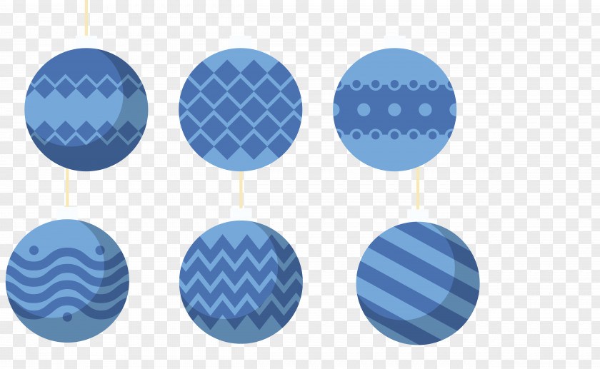 Blue Round Decorative Ball Christmas Ornament PNG