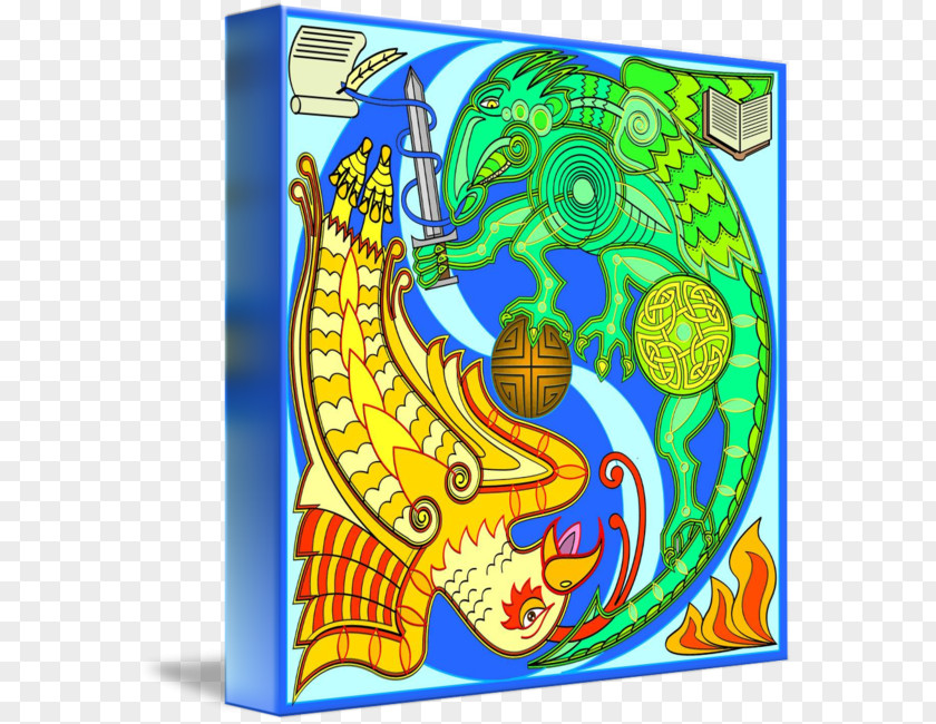 Dragon And Phoenix Recreation Organism Font PNG