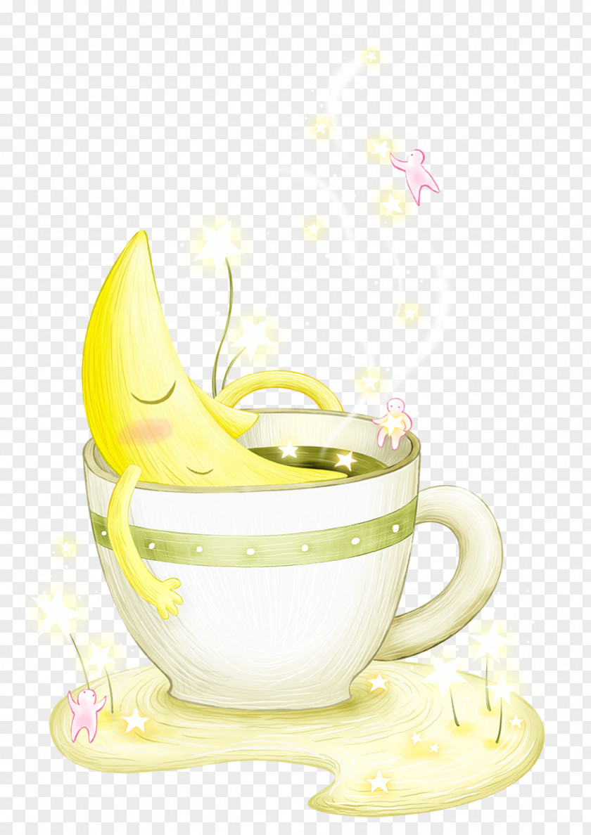 Moon Coffee Cup PNG