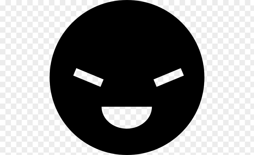 Black And White Smile Face PNG