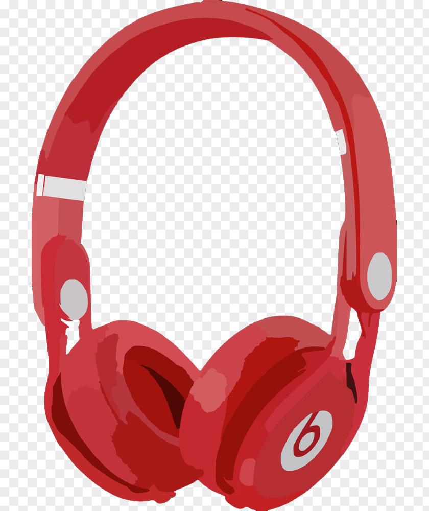 Red Headphones Microphone Noise-cancelling Beats Electronics Phone Connector PNG