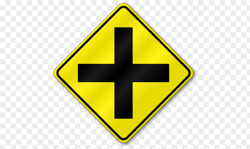 Road Traffic Sign Intersection Warning PNG