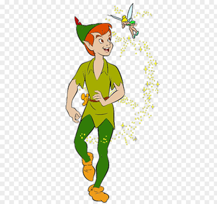 Cartoon Peter Pan And Elf Ding Keling Tinker Bell Wendy Captain Hook PNG