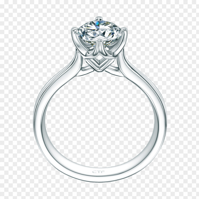 Chow Tai Fook Gold Ring Engagement Diamond Wedding Princess Cut PNG