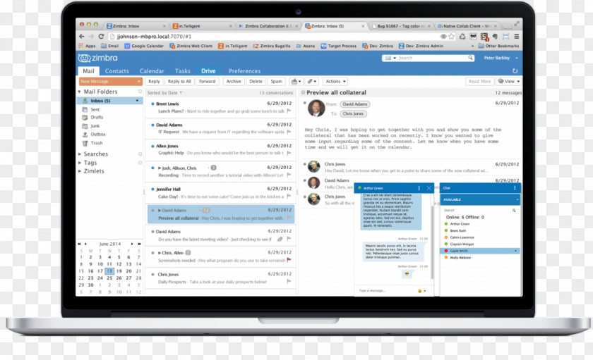 Email Zimbra Business Collaborative Software Microsoft Exchange Server PNG