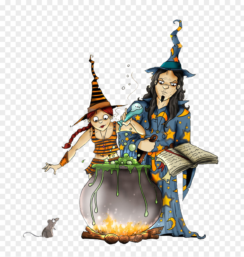 Witch Animaatio Halloween PNG