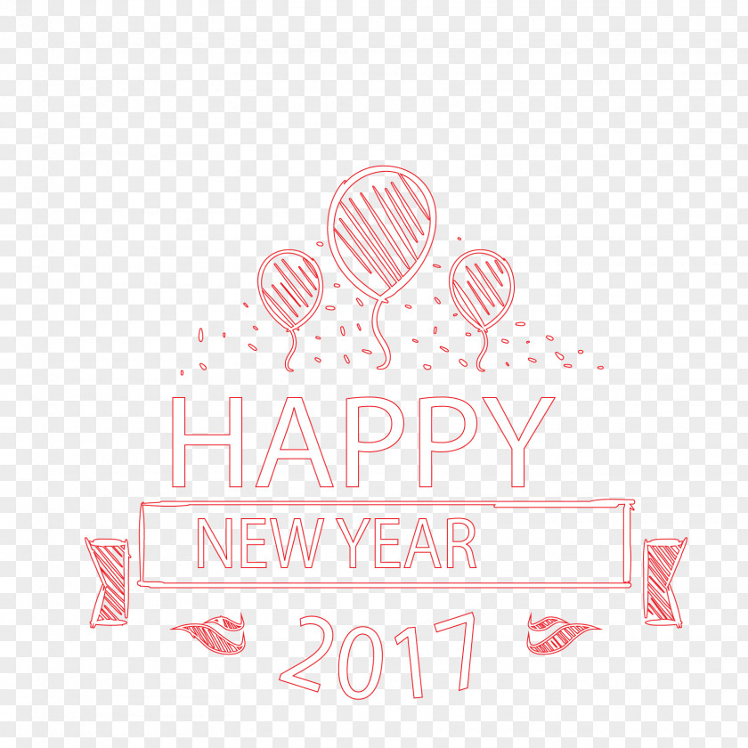 2017 Happy New Year Tags Heart Pattern PNG