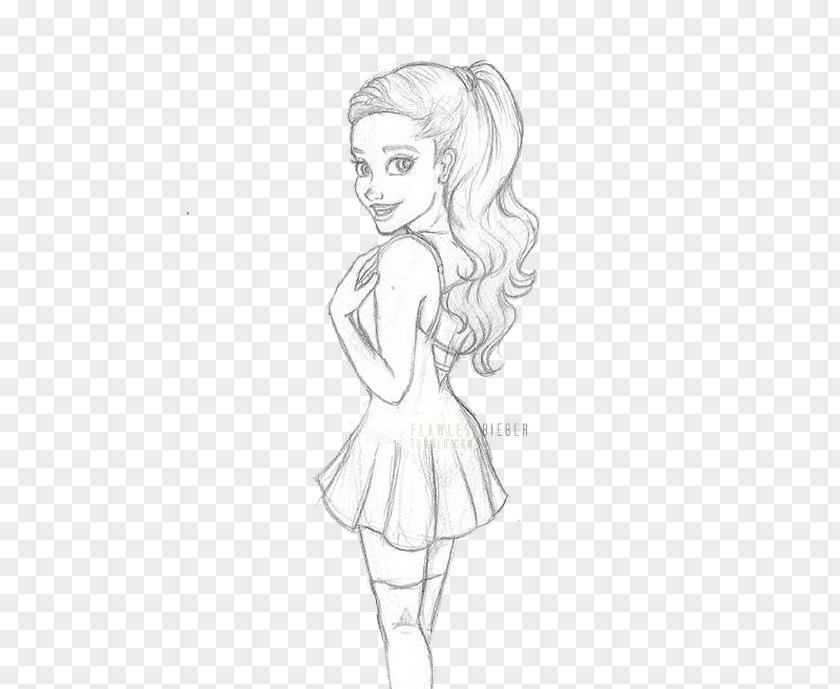 Ariana Grande Drawing Image Believe Tour Musician GIF PNG