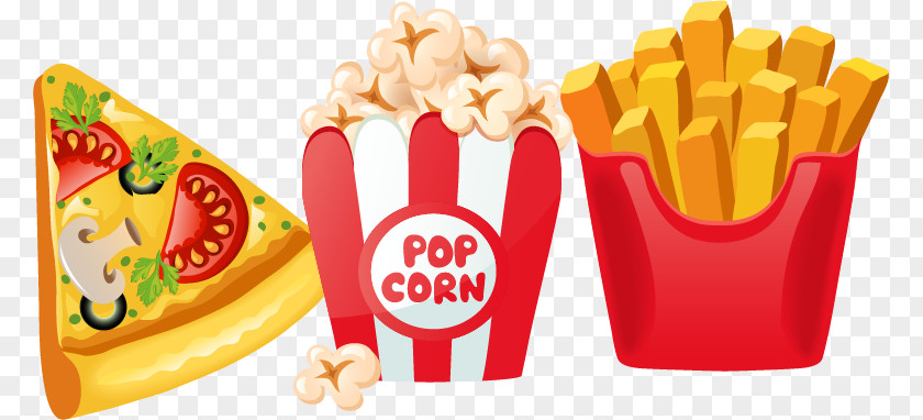 Chips Popcorn Vector Material Pizza PNG