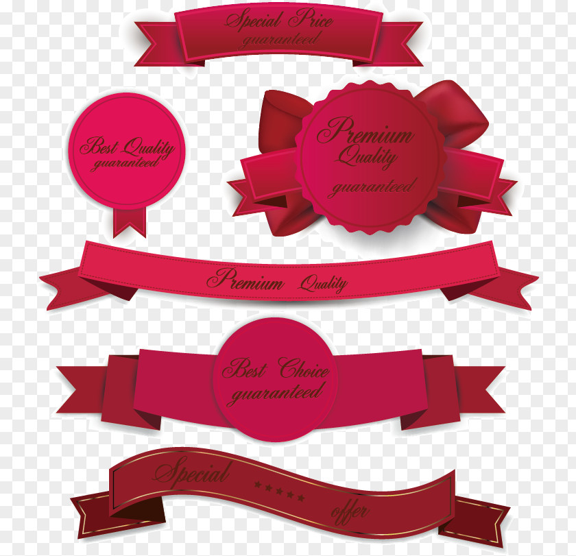 European Labels Vector Ribbon Clip Art PNG