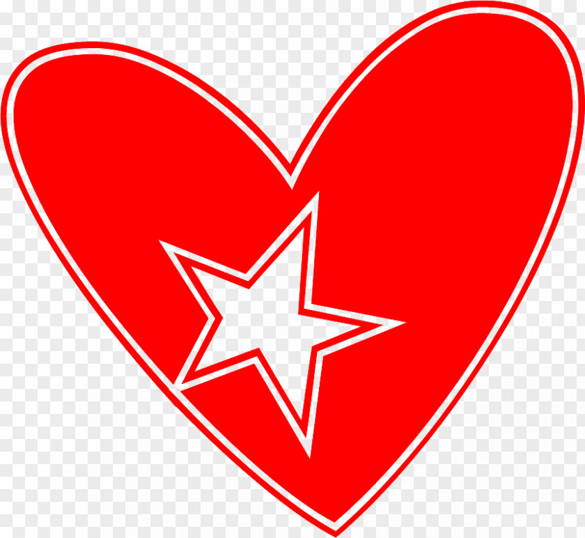 Heart With Star In Love Transparent Clip Art.p PNG