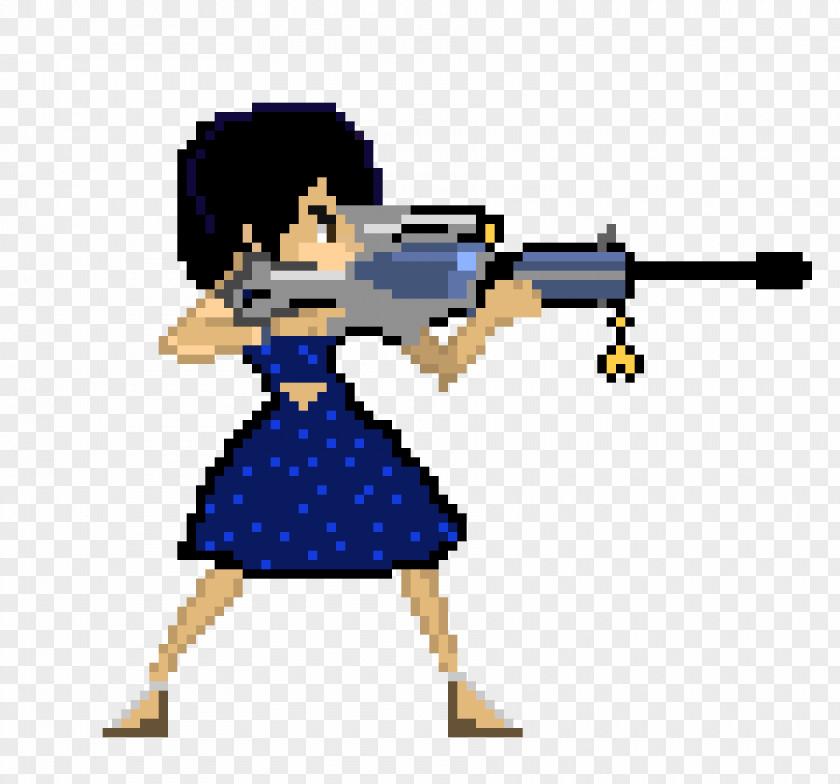 Pixel Art Gun Clip Design PNG