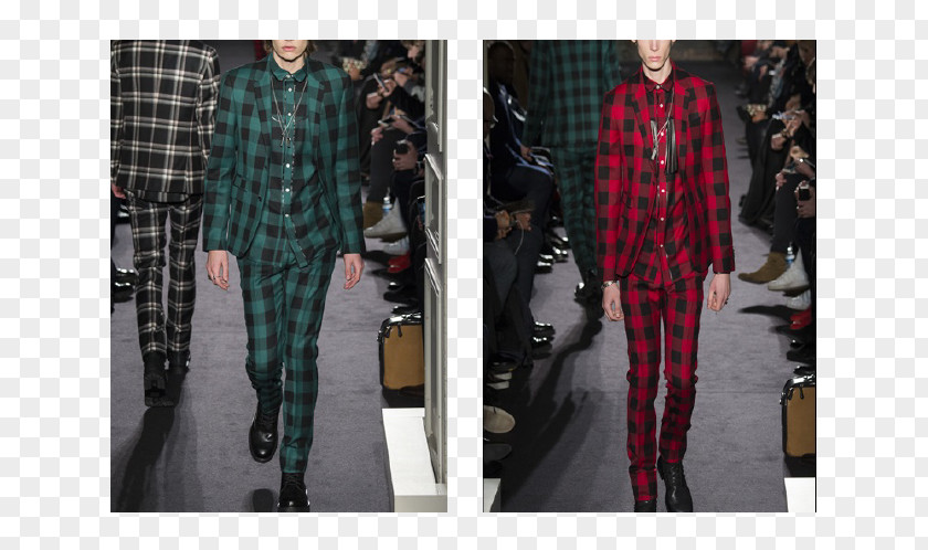 Quentin Tarantino Tartan Runway Fashion Socialite Haute Couture PNG