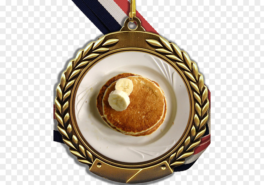 Breakfast Pancake Crêpe Recipe Medal PNG