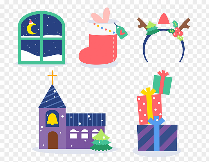 Christmas Gift Box Santa Claus PNG