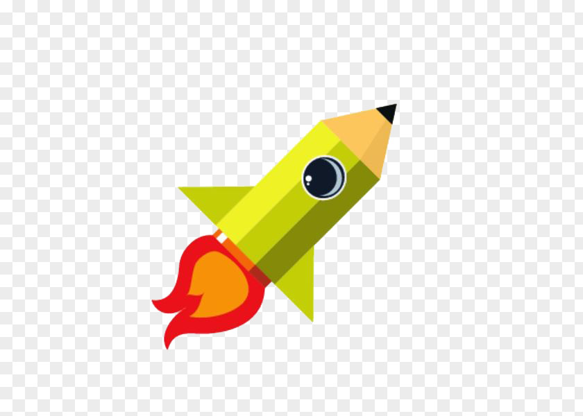 Cartoon Small Pen Rocket Pencil PNG