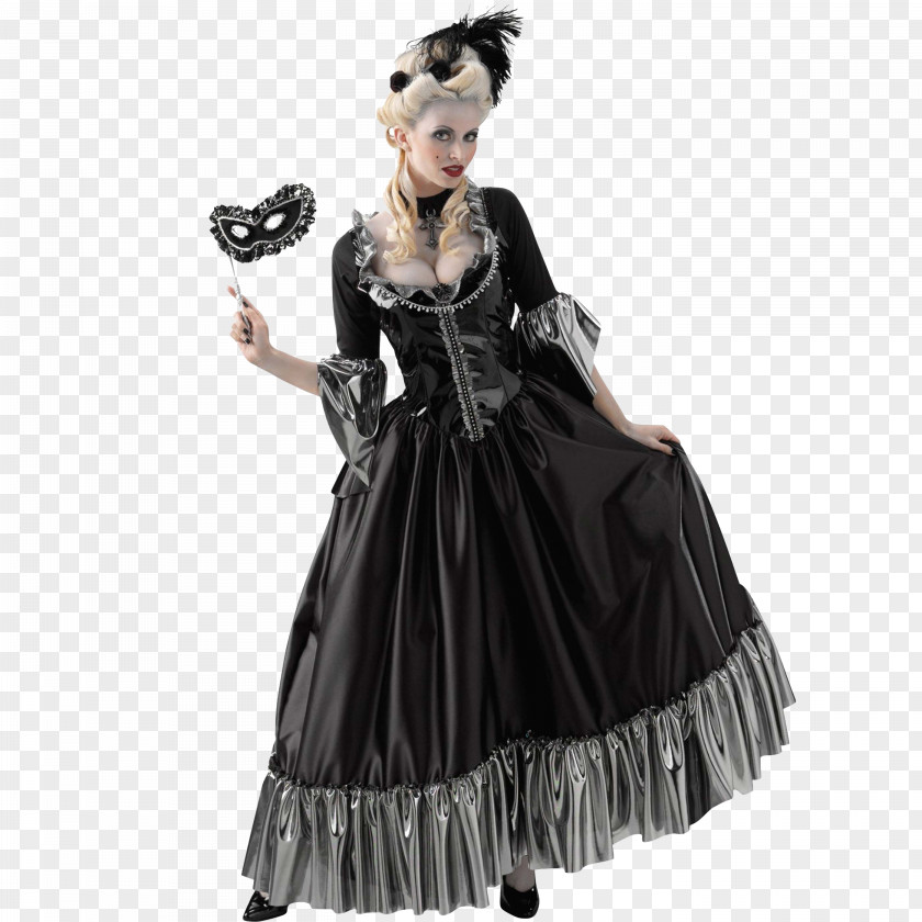 Masquerade Ball Halloween Costume Dress PNG