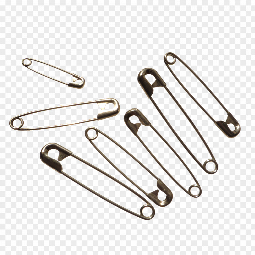 Metal Safety Pin Background PNG