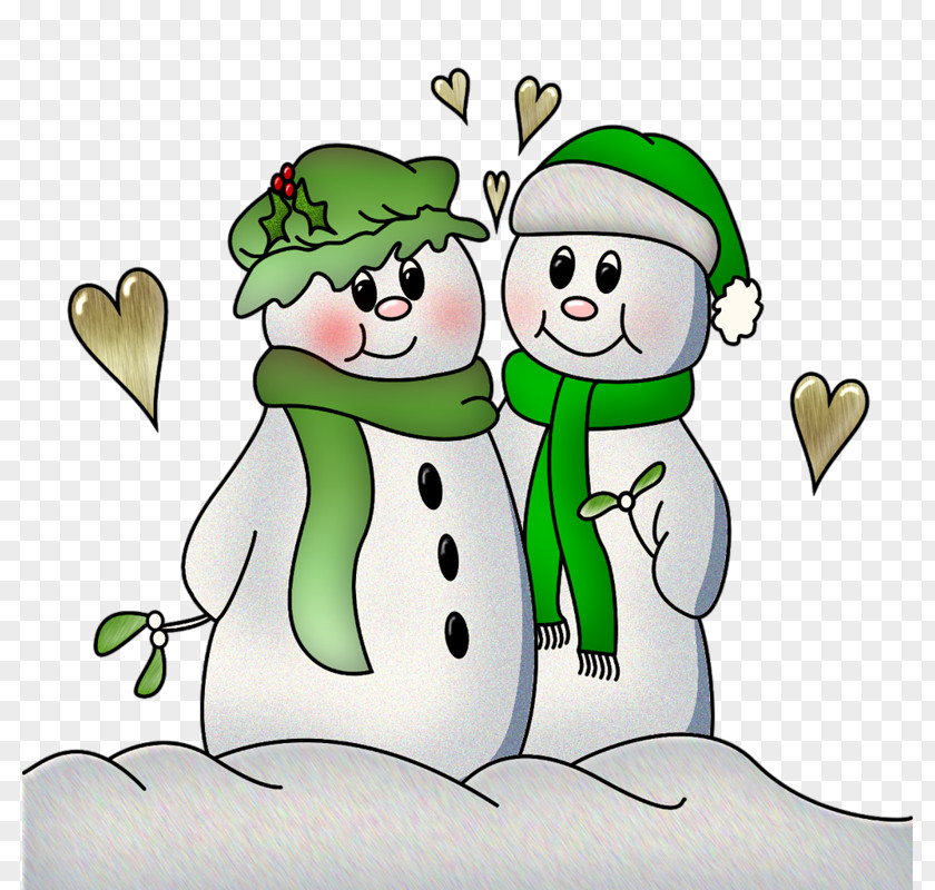 Two Snow People Snowman Clip Art PNG