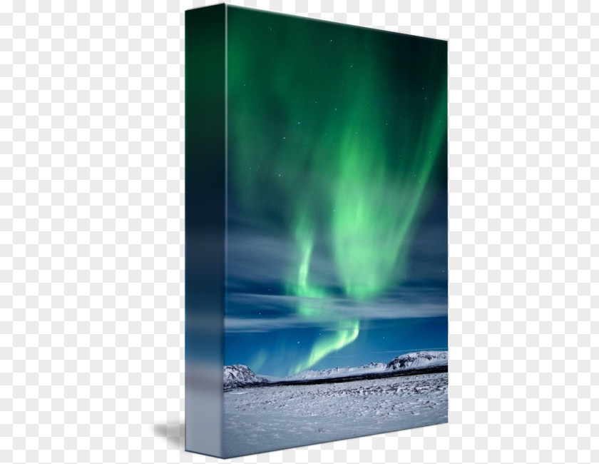 Aurora Boreal Iceland Gallery Wrap Mosfellsheiði Canvas Energy PNG