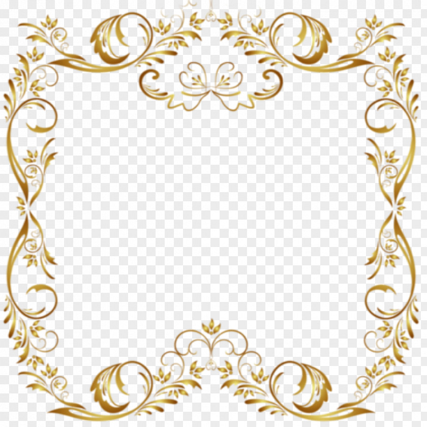Gold Border Frame Clip Art PNG