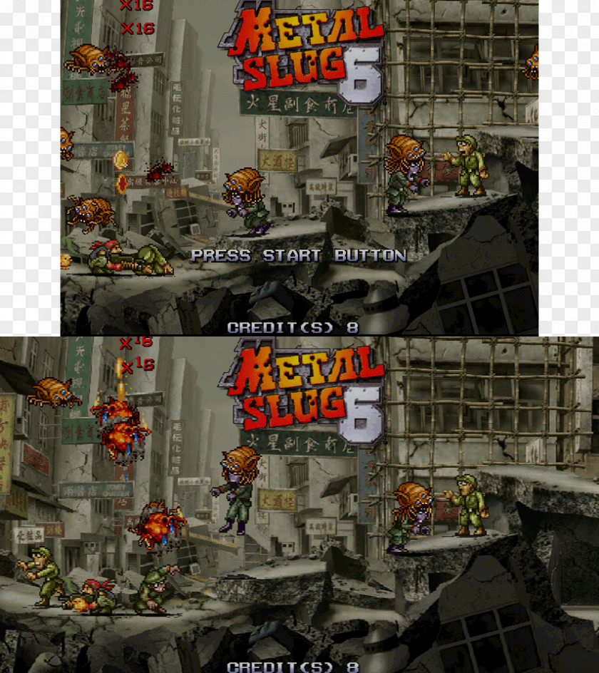 Sega Arcade Metal Slug 6 Game Widescreen PNG