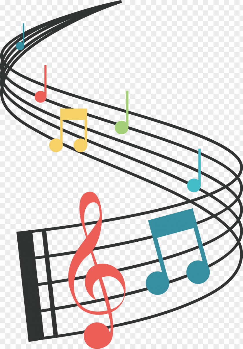 Stereo Wave Staff Musical Note Clip Art PNG