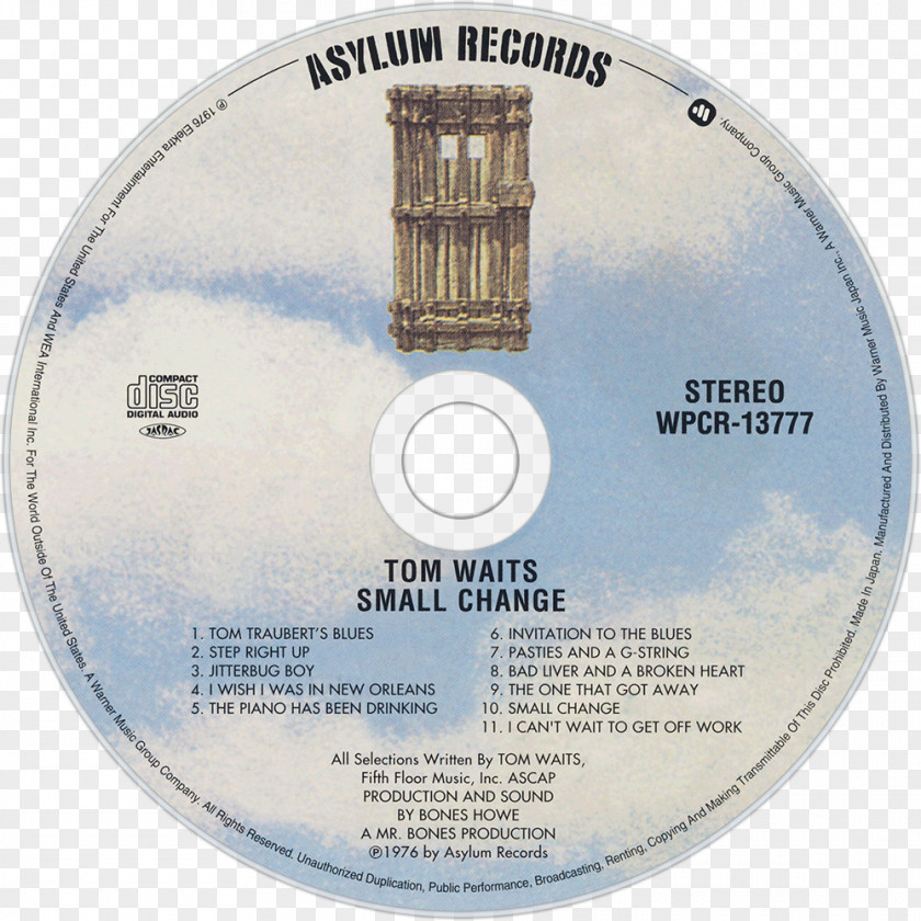 Tom Waits Asylum Records Phonograph Record Eagles LP Album PNG