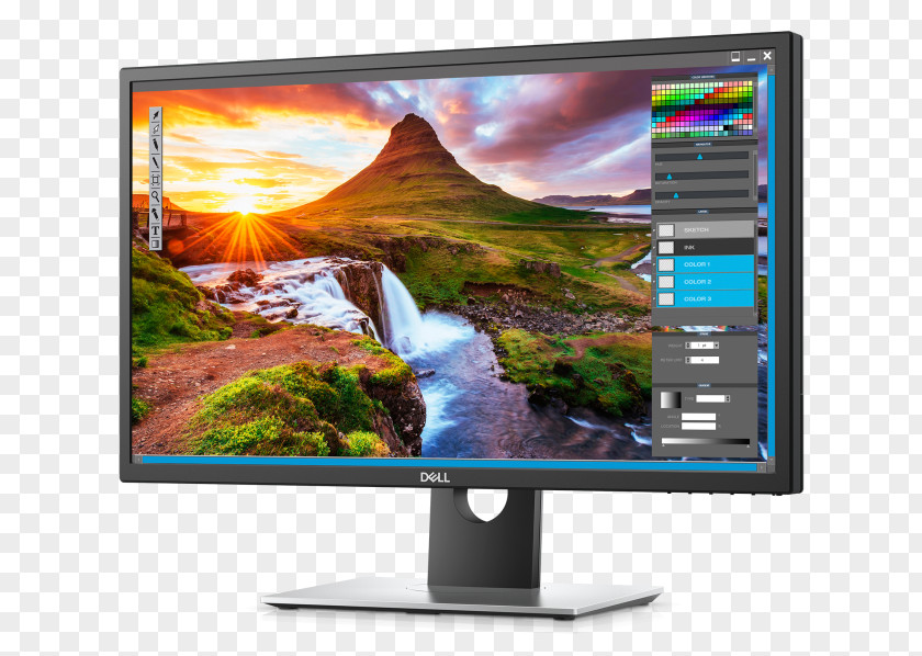 U2518D 25' UltraSharp Monitor (Black) PC Computer LED HD Dell UP-18Q Monitors High-dynamic-range ImagingLcd PNG