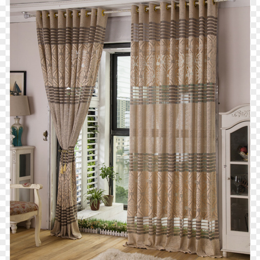 European Style Decorative Painting Material Curtain Window Blinds & Shades Light PNG