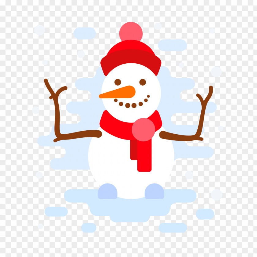 Vector Christmas Snowman Tree Clip Art PNG