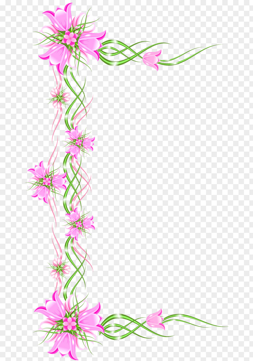 Pink Floral Design Cut Flowers PNG