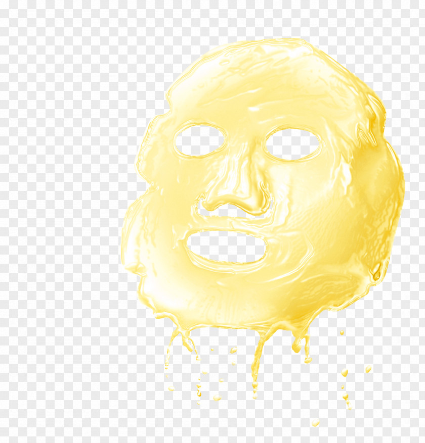 Yellow Fresh Mask Decoration Pattern Clip Art PNG