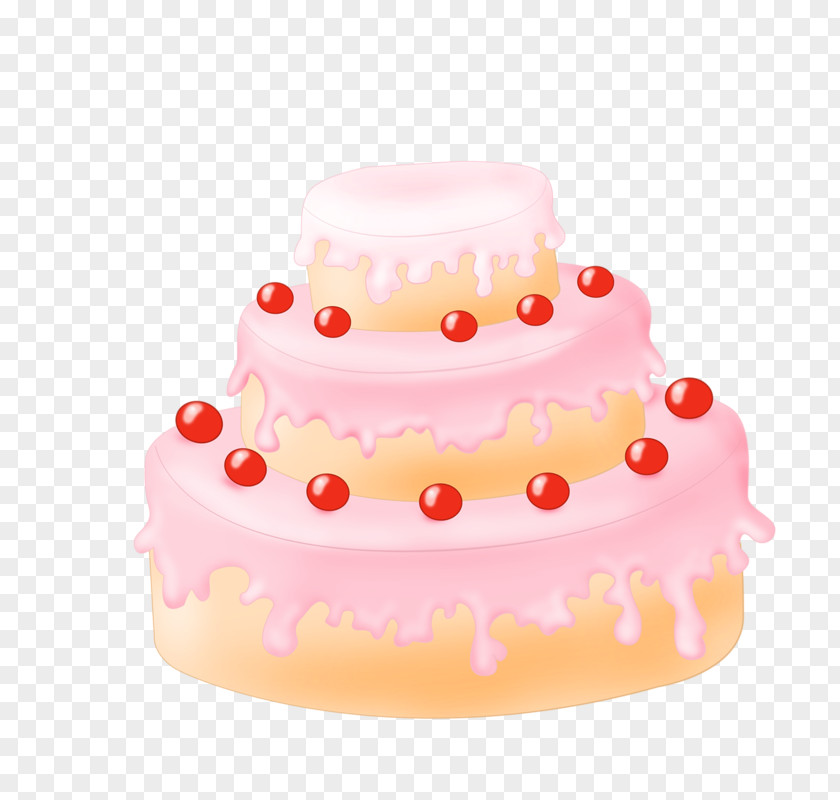 Cartoon Cake Birthday Cream Card PNG