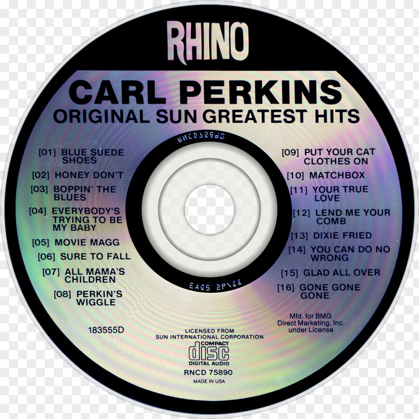 The Greatest HitsGreatest Hits Compact Disc Original Sun Musician Carl Perkins PNG