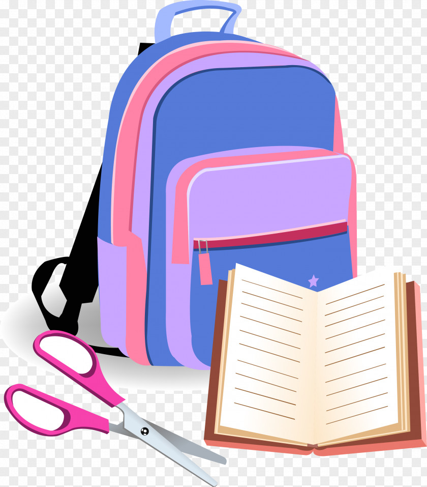 Vector Bag Backpack School Clip Art PNG