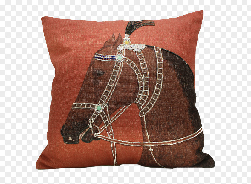 Vintage Horse Pillow France Throw Cushion Dakimakura PNG