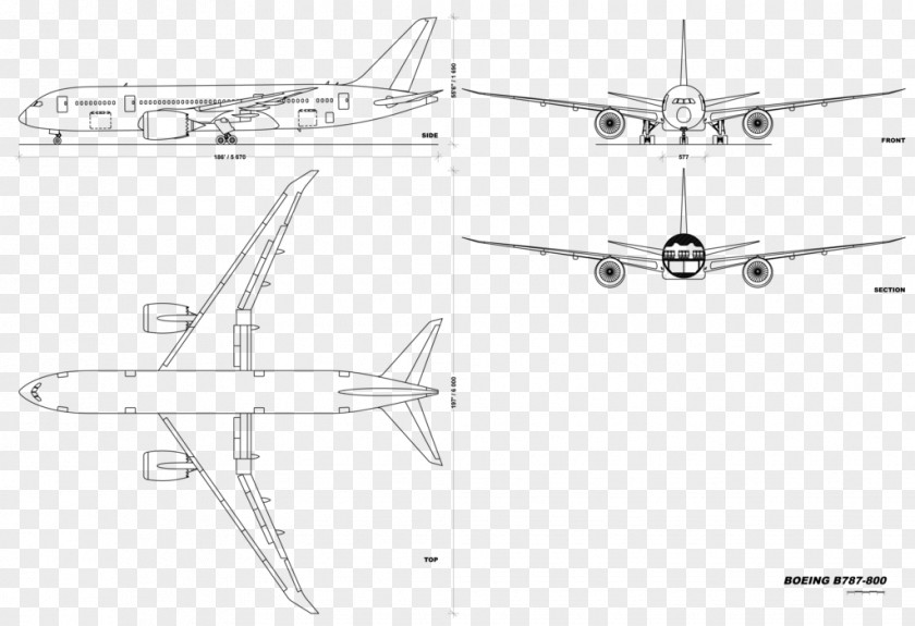 Aircraft Boeing 787 Dreamliner Airplane 787-8 Airliner PNG