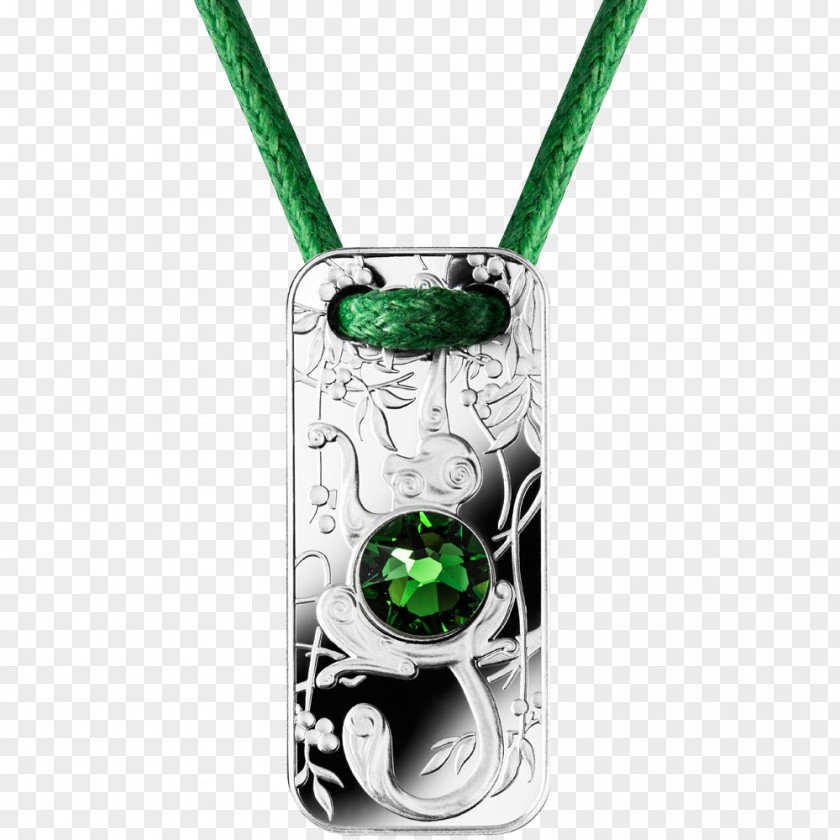 Emerald Locket Body Jewellery PNG