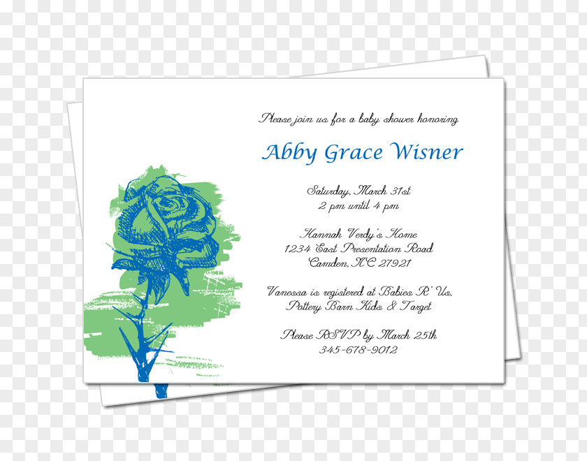 Wedding Invitation Floral Design Font PNG