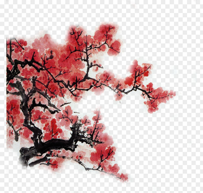 Ink Plum China Chinese Painting Art PNG