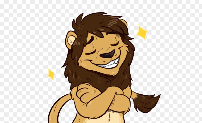 Smile Lion Sticker Telegram Pusheen Cat Clip Art PNG
