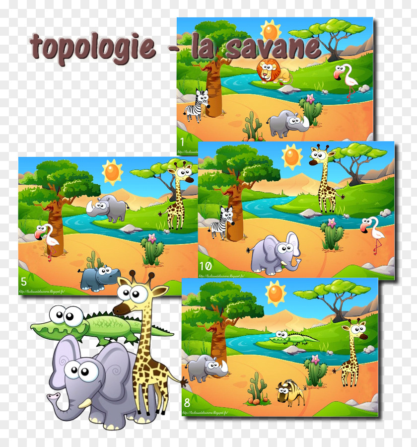 Topo Africa Animal Child Kindergarten Topology PNG