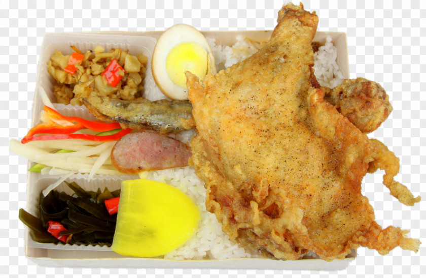 Crispy Chicken With Rice Fried Siu Yuk PNG