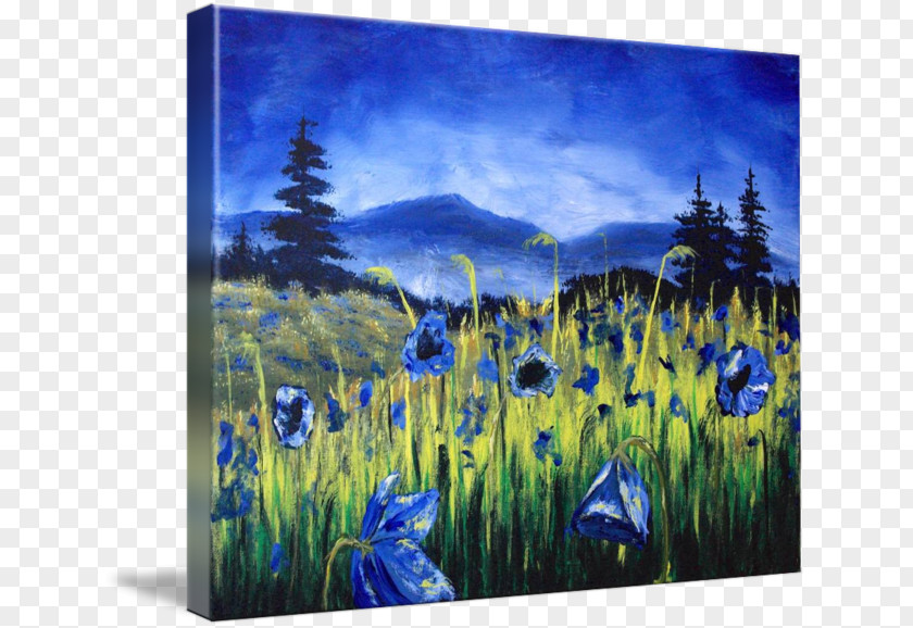 Painting Acrylic Paint Majorelle Blue Garden Meadow PNG