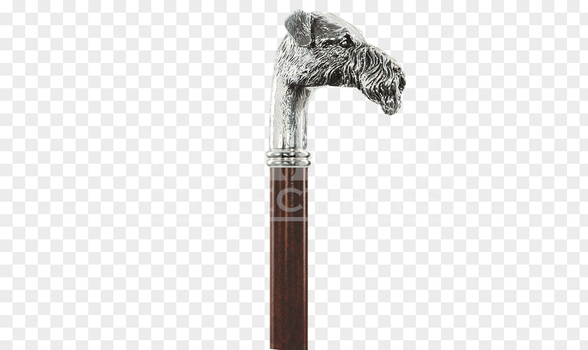 Silver Smooth Fox Terrier Walking Stick Assistive Cane Hiking PNG