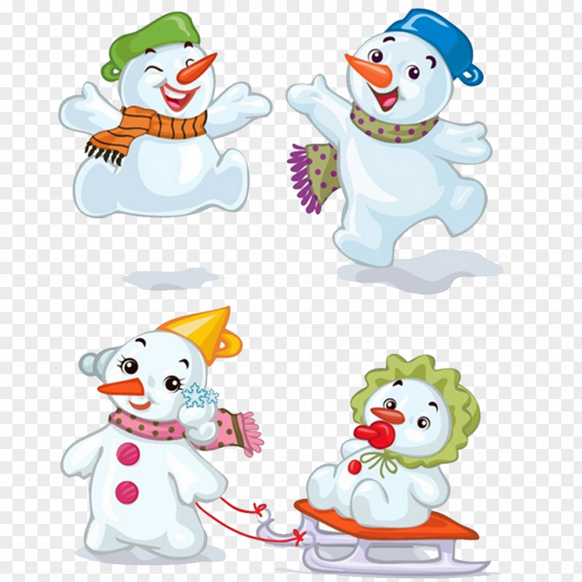 Snowman Elements Figure Christmas Illustration PNG