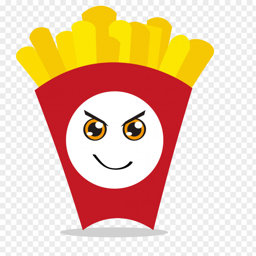 Vector Cartoon Smiley Fries Hamburger Fast Food Junk Soft Drink French PNG