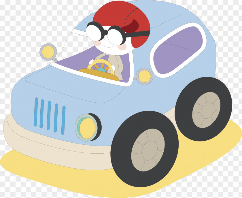 Kids Driving Car Drawing Animation PNG